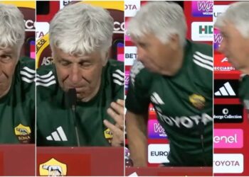 Gasperini come non l’avete mai visto: “Arrivato addosso di tutto”. Poi piange e lascia la conferenza