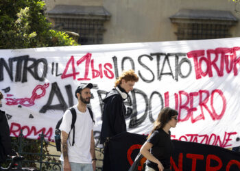 Proteste vicino a ministero Giustizia, ‘Stato tortura, Cospito libero’